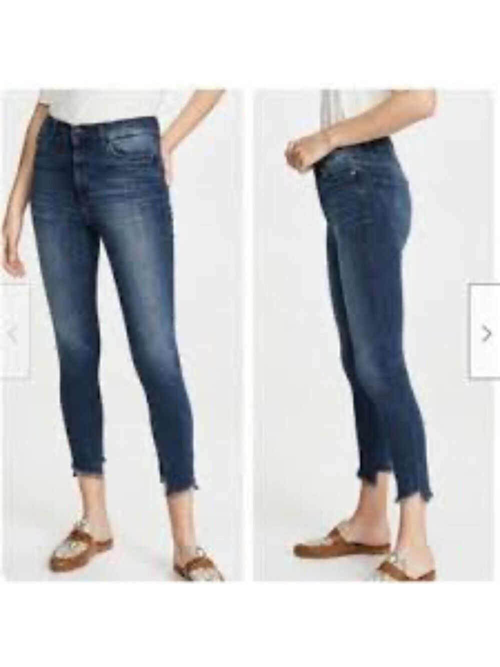 DL1961 Marianna Hewitt Farrow Cropped High Rise Instasculpt Pomona Skinny Jeans